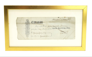 SIR WALTER SCOTT: A LEITH BANKING COMPANY CHEQUE SIGNED BY THE AUTHOR